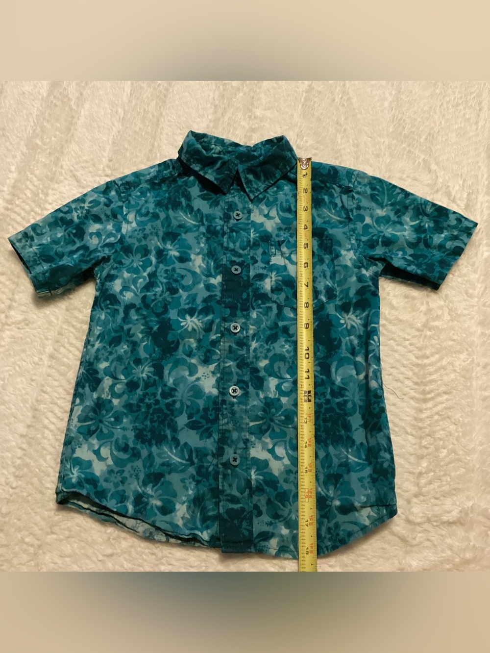 Wonder Nation Xs(4-5) Beachy Themed Hawaii Button Front Shortsleeve Shirt